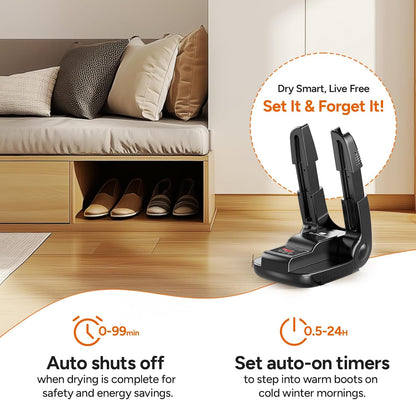 Boot Dryer Shoe Dryer, Glove Dryer & Boot Warmer with Heat Blower, Ski Boot Dryer with Timer