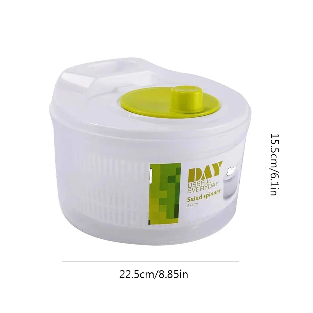 Large Salad Spinner Multiuse Manual Lettuce Dryer Pump Spinner for Kitchen Tools for Washing Cleaning & Drying Greens Vegetables